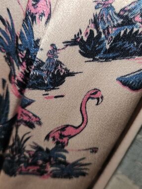 H&M Pink Flamingo Duster Coat Size 2